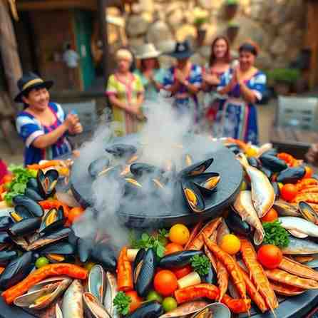 Chilean Curanto - Seafood Feast & Hot Stone Tradition